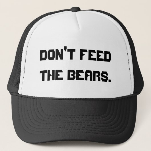 Casquette N'alimentez pas les ours (Devant)
