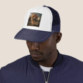 Casquette Napoléon chevauchant un chat de bataille géant (En situation)