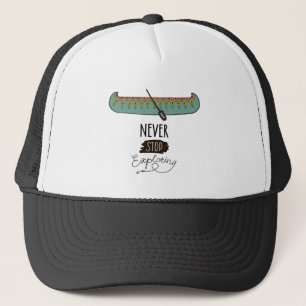 Casquette N'arrêtez jamais d'explorer en canoë