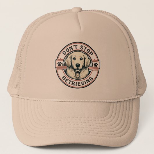 Casquette N'arrêtez pas de récupérer Funny Golden Retriever  (Devant)
