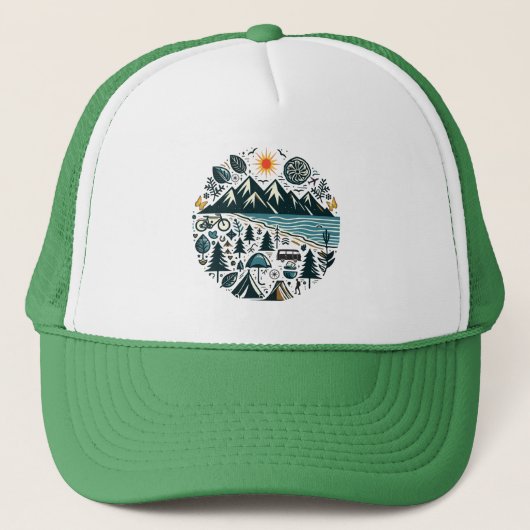 Casquette Nature Aventure Camping Exploration Voyage (Devant)