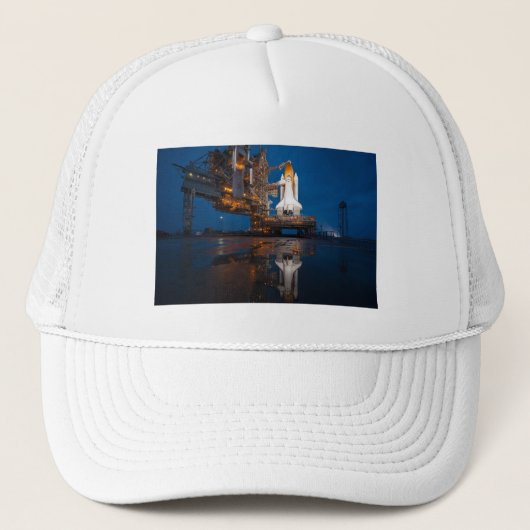 Casquette Navette Spatiale Bleue sur l'Aire de Lancement (Devant)