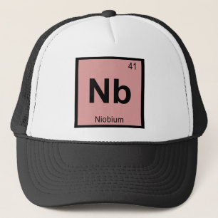 Casquette Nb - Symbole de tableau périodique de la chimie du