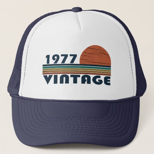 Casquette né en 1977 anniversaire vintage (Devant)