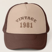Casquette né en 1981 anniversaire vintage (Devant)