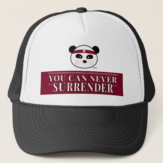 Casquette Ne jamais abandonner Leon l'ours Panda (Devant)