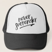 Casquette Ne jamais abandonner un devis manuscrit (Devant)