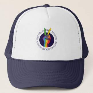 Casquette Ne jamais cesser d'aimer ne jamais cesser de comba
