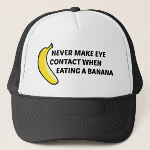 Casquette Ne Jamais Contacter Les Yeux En Mangeant Une Banan