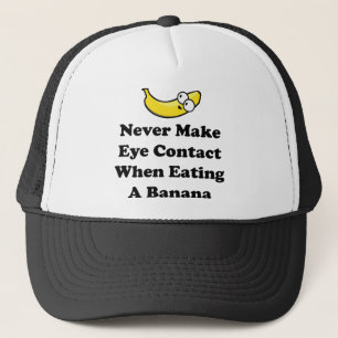 Casquette Ne Jamais Contacter Les Yeux En Mangeant Une Banan