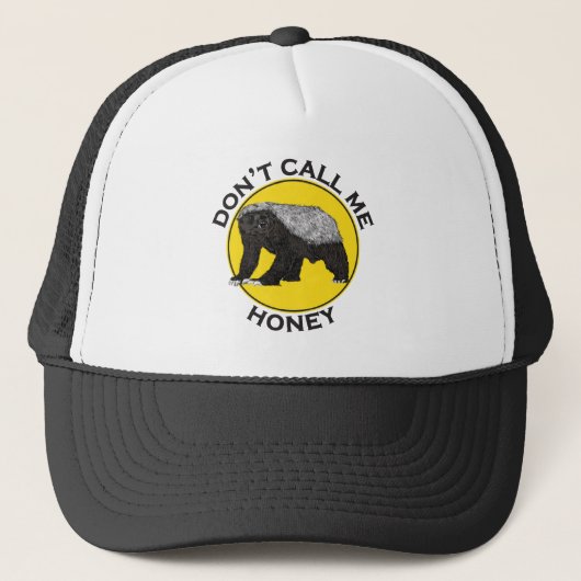 Casquette Ne pas m'appeler Honey Badass Honey Badger Jaune P (Devant)