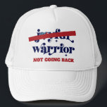 Casquette Ne pas revenir Guerrier Type Marine États-Unis Coe<br><div class="desc">Plus de "Joyful Warrior". Ne retourne pas. Pas mon président. Prenez position et soutenez la démocratie et vos compatriotes avec ce chapeau de camionneur graphique et patriotique. La typographie de calligraphie bleu marine, un bar rouge "non" et un coeur rustique du drapeau américain en bois recouvrent un arrière - plan...</div>