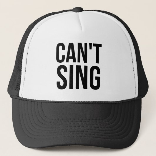 Casquette Ne peut pas chanter (Devant)