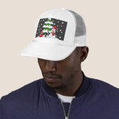 Casquette Neige tombant sur Cardinal, Snowman et Pine Tree (En situation)