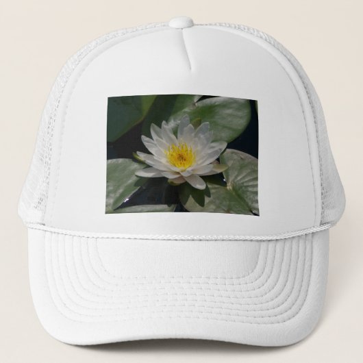 Casquette Nénuphar de Lotus blanc (Devant)