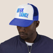 Casquette néon bleu Breakdance (En situation)
