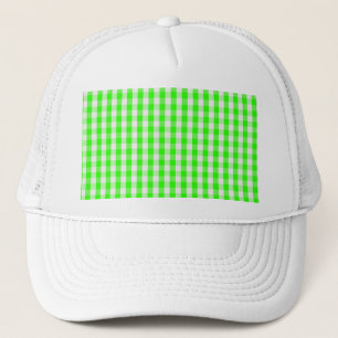Casquette Neon Green En vichy Motif par Shirley Taylor