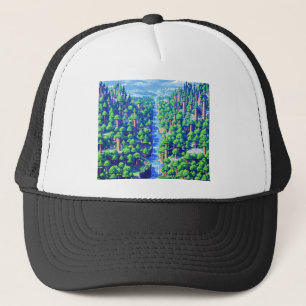 Casquette Neon Stream : Flux à travers Circuitwood