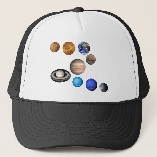 Casquette Neuf planètes dans le système solaire (Devant)