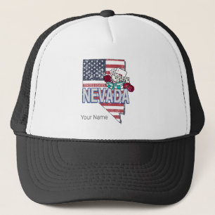 Casquette Nevada United States Retro Map Vintage USA Casino