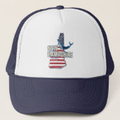 Casquette New Hampshire États-Unis Retro State Map (Devant)