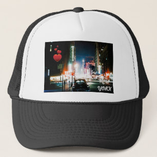 CASQUETTE NEW YORK CITY TIMES CARRÉ 1950'S NEON NIGHT PHOTO