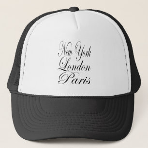 Casquette New York Londres Paris - Typographie Slogan