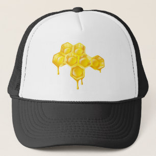 Casquette Nid d'abeilles avec du miel d'égoutture