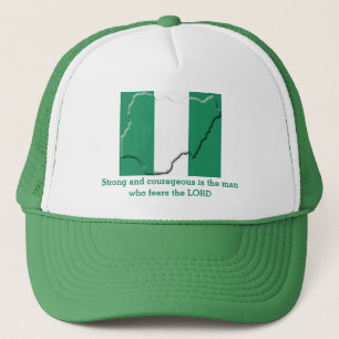 Casquette NIGERIA DRAPEAU Écriture chrétienne Personnalisé