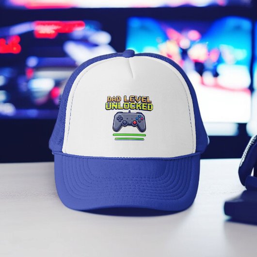 Casquette Niveau père déverrouillé | Gamer Papa Première Fêt