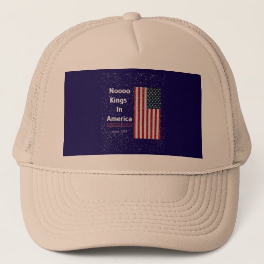 CASQUETTE NO KING IN AMERICA SINCE 1776, 4TH OF JULY (Devant)