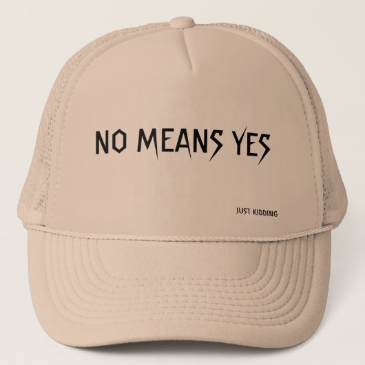 CASQUETTE NO MEANS YES (Devant)