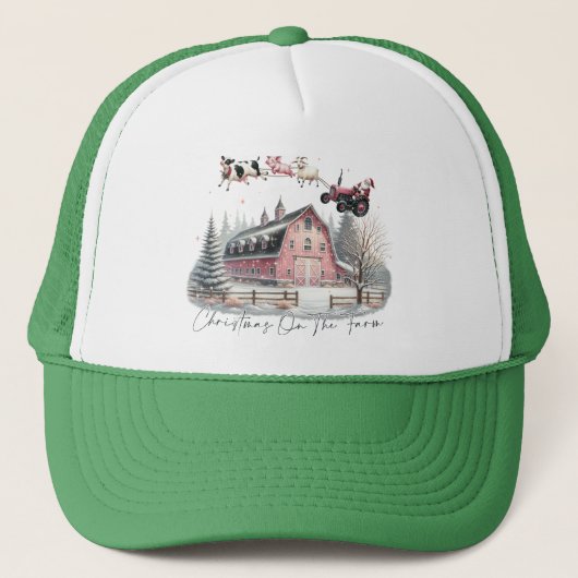 Casquette Noël à la ferme, Joyeux Noël (Devant)
