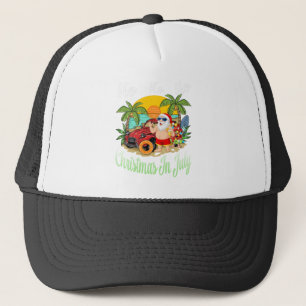 Casquette Noël En Juillet Tee Funny Père Noël Summer Beach