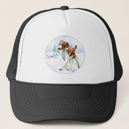 Casquette Noël Épagneul Breton (Devant)
