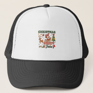 Casquette Noël est tout sur Jésus Santa Traîneau Renne