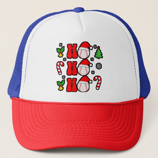 Casquette Noël Ho Ho Ho Drôle Noël-85211 (Devant)