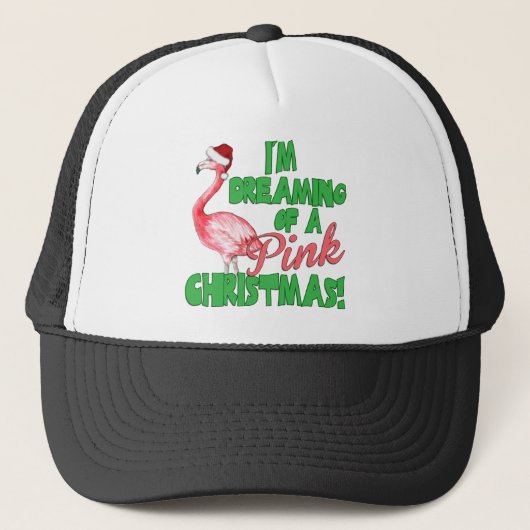 Casquette Noël rose (Devant)