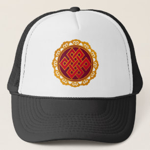 Casquette Noeud éternel de bouddhisme tibétain de karma
