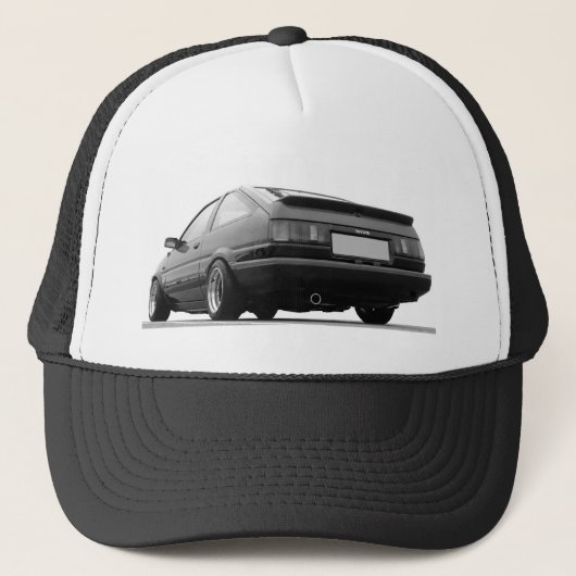 Casquette Noir AE86 et blanc (Devant)