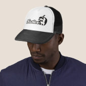 Casquette noir/blanc de logo (En situation)