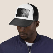 Casquette Noir Blanc Motivation Leadership Lion Portrait (En situation)