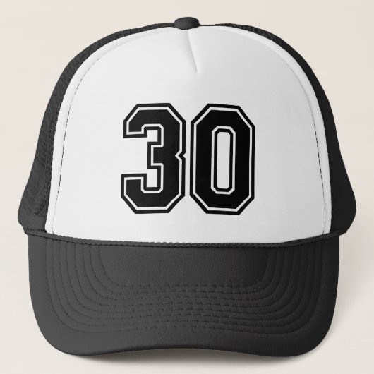 Casquette Noir classique 30e anniversaire Trucker Fête Chape (Devant)
