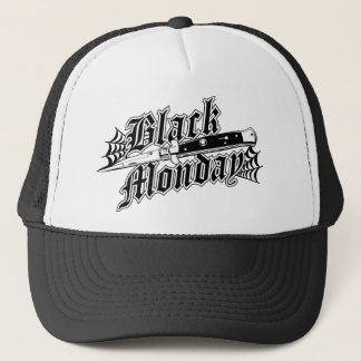 Casquette noir de camionneur de cran d'arrêt de