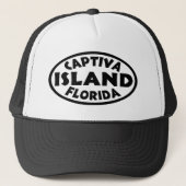 Casquette Noir de la Floride d'île de Captiva (Devant)