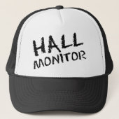 Casquette Noir de moniteur de Hall (Devant)