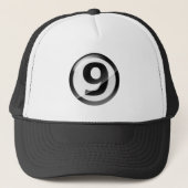 Casquette Noir du numéro 9 (Devant)