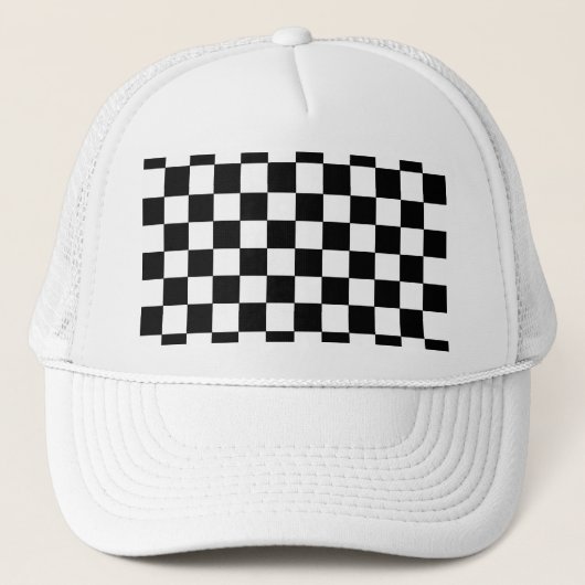 Casquette Noir et blanc Checkered (Devant)