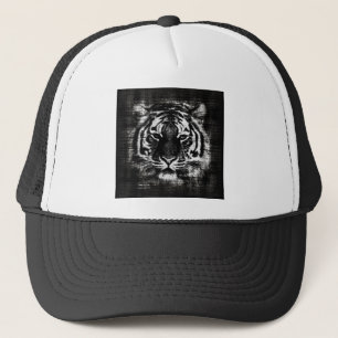 Casquette noir et blanc de cru de tigre