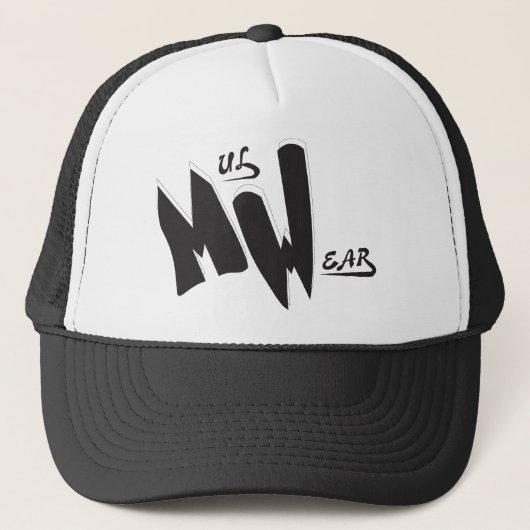 Casquette noir et blanc de logo de MW (Devant)